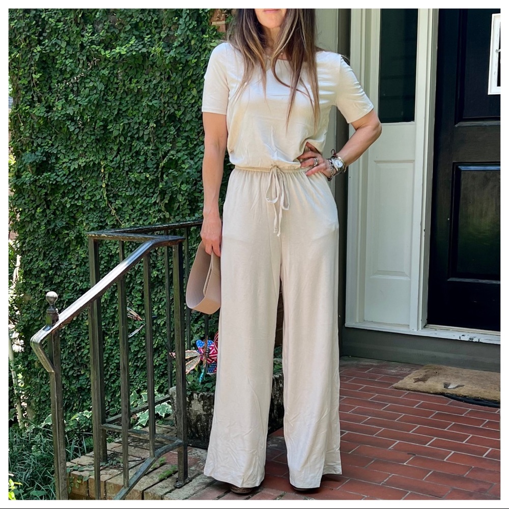 #10 Off White KNIT Romper with POCKETS! - Picture 5 of 10